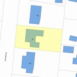 69 Garland Rd, Newton, MA 02459 plot plan