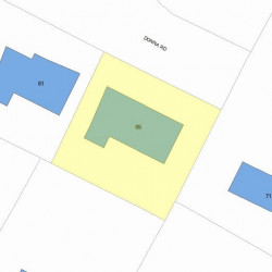 69 Donna Rd, Newton, MA 02459 plot plan