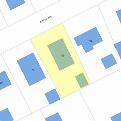 55 Adella Ave, Newton, MA 02465 plot plan