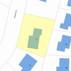 20 Beverly Rd, Newton, MA 02461 plot plan