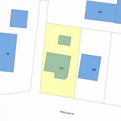 448 Highland St, Newton, MA 02460 plot plan