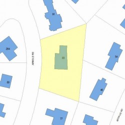 83 Arnold Rd, Newton, MA 02459 plot plan