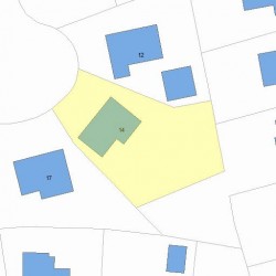 14 Glastonbury Oval, Newton, MA 02468 plot plan