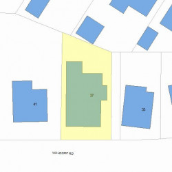 37 Waldorf Rd, Newton, MA 02461 plot plan