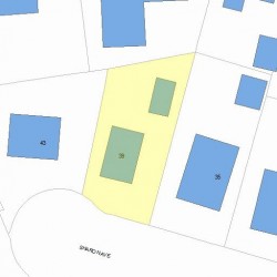 39 Sharon Ave, Newton, MA 02466 plot plan