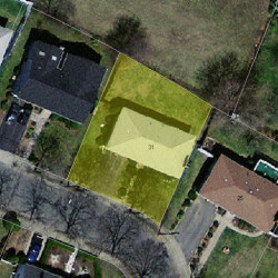 31 Anthony Rd, Newton, MA 02460 aerial view
