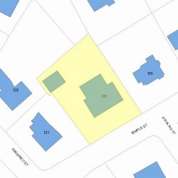 111 Temple St, Newton, MA 02465 plot plan