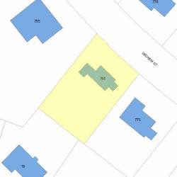 765 Dedham St, Newton, MA 02459 plot plan