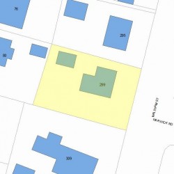 299 Waltham St, Newton, MA 02465 plot plan