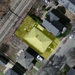 111 Floral St, Newton, MA 02461 aerial view