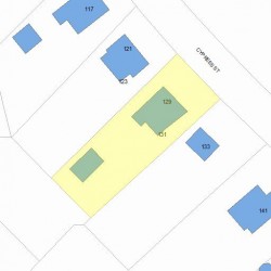 129 Cypress St, Newton, MA 02459 plot plan