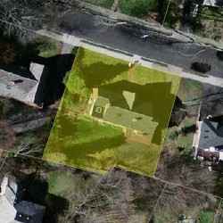 54 Clements Rd, Newton, MA 02458 aerial view