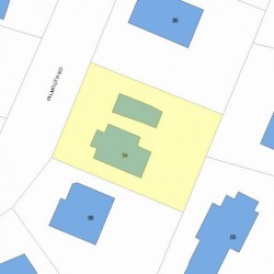 94 Falmouth Rd, Newton, MA 02465 plot plan