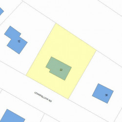 22 Longfellow Rd, Newton, MA 02462 plot plan