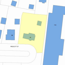 86 Prescott St, Newton, MA 02460 plot plan