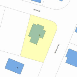 69 Cummings Rd, Newton, MA 02459 plot plan
