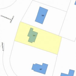 704 Centre St, Newton, MA 02458 plot plan