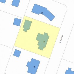 26 Dorset Rd, Newton, MA 02468 plot plan