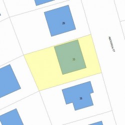 33 Aberdeen St, Newton, MA 02461 plot plan