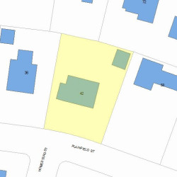 42 Plainfield St, Newton, MA 02468 plot plan