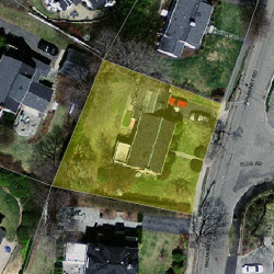 65 Wauwinet Rd, Newton, MA 02465 aerial view