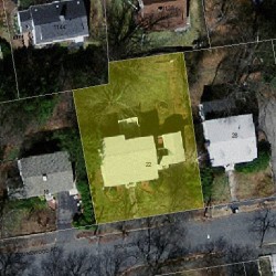 22 Roundwood Rd, Newton, MA 02464 aerial view