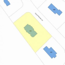 159 Countryside Rd, Newton, MA 02459 plot plan