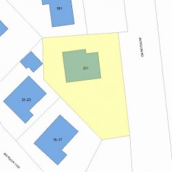 201 Jackson Rd, Newton, MA 02458 plot plan