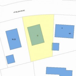 12 Athelstane Rd, Newton, MA 02459 plot plan
