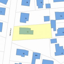 14 Emerson St, Newton, MA 02458 plot plan