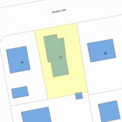 32 Indiana Ter, Newton, MA 02464 plot plan