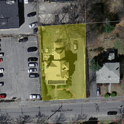 105 Washington Park, Newton, MA 02460 aerial view