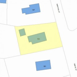 153 Hancock St, Newton, MA 02466 plot plan
