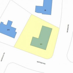 101 Drumlin Rd, Newton, MA 02459 plot plan