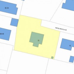 20 Hazelwood Ave, Newton, MA 02465 plot plan