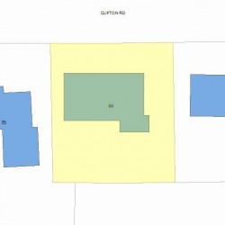 64 Clifton Rd, Newton, MA 02459 plot plan