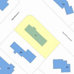 151 Country Club Rd, Newton, MA 02459 plot plan