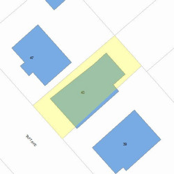 43 Taft Ave, Newton, MA 02465 plot plan