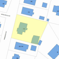 176 Parmenter Rd, Newton, MA 02465 plot plan