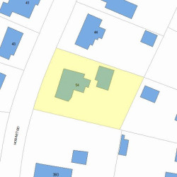 54 Hobart Rd, Newton, MA 02459 plot plan