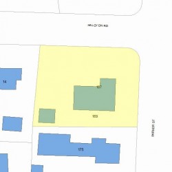 169 Parker St, Newton, MA 02459 plot plan