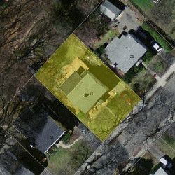 33 Beverly Rd, Newton, MA 02461 aerial view