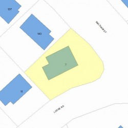 7 Lodge Rd, Newton, MA 02465 plot plan