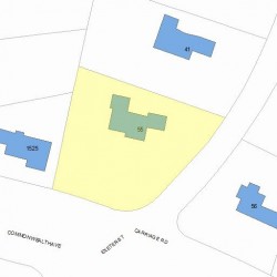 55 Exeter St, Newton, MA 02465 plot plan