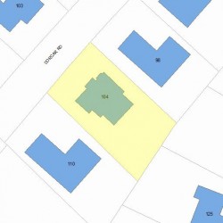 104 Dorcar Rd, Newton, MA 02459 plot plan