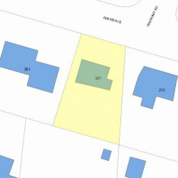 207 Adams Ave, Newton, MA 02465 plot plan