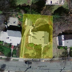 16 Stafford Rd, Newton, MA 02459 aerial view