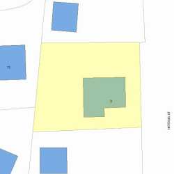 9 Higgins St, Newton, MA 02466 plot plan