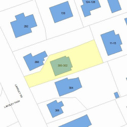 302 Langley Rd, Newton, MA 02459 plot plan