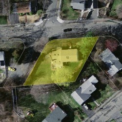 53 Roosevelt Rd, Newton, MA 02459 aerial view